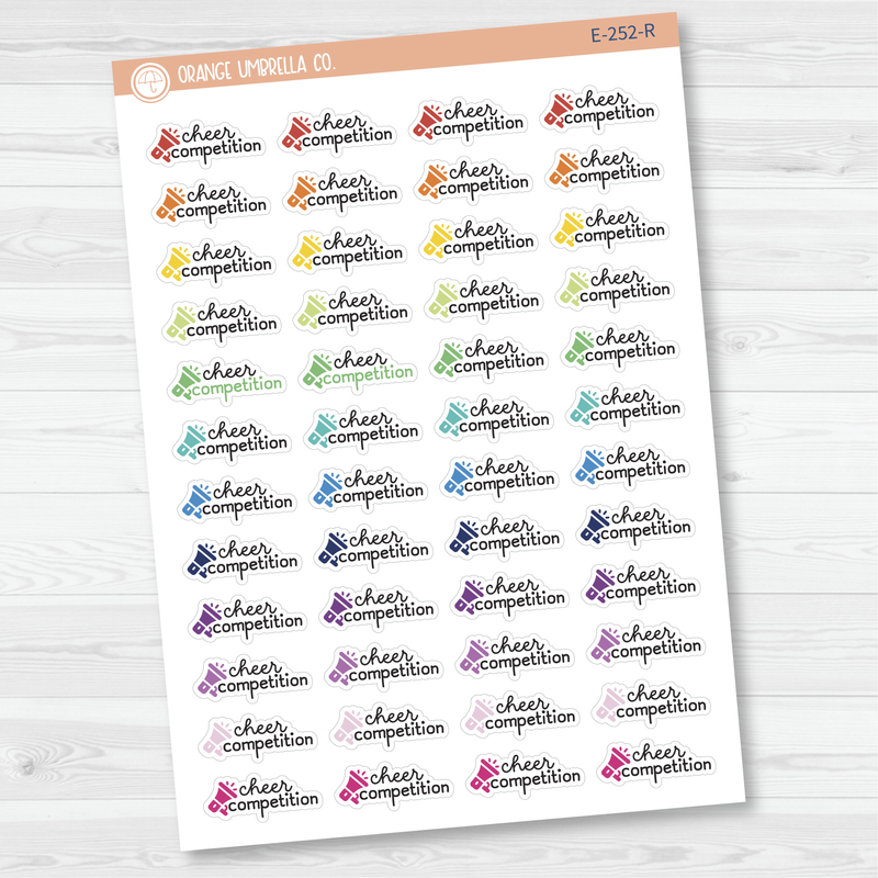 Cheer Competition Event Megaphone Icon Script Planner Stickers | F16 | E-252