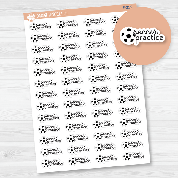 Soccer Practice Event Planner Stickers | F16 | E-255