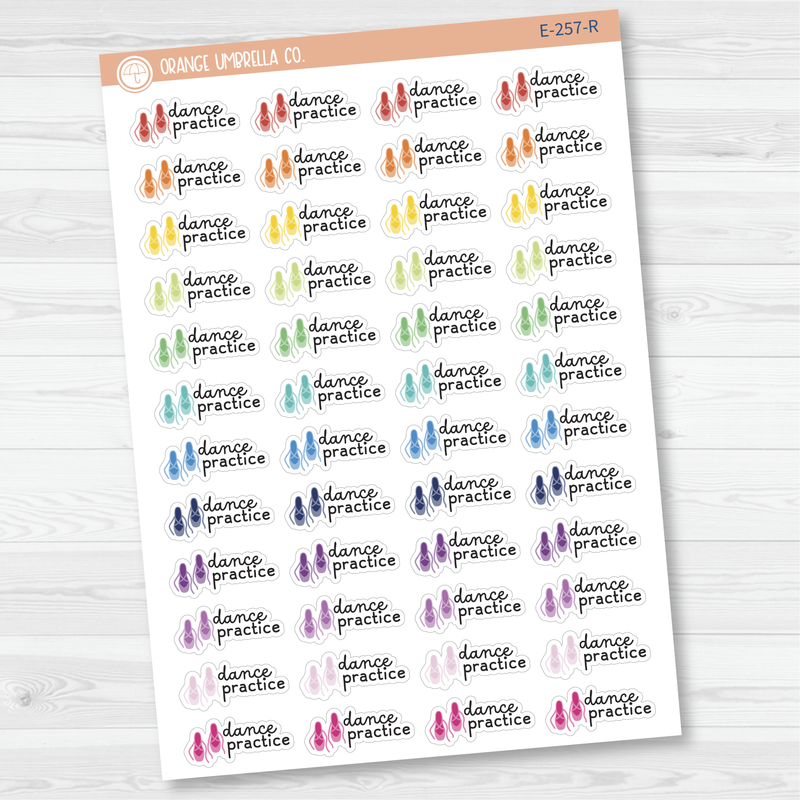 Dance Practice Event Shoes Icon Planner Stickers | F16 | E-257