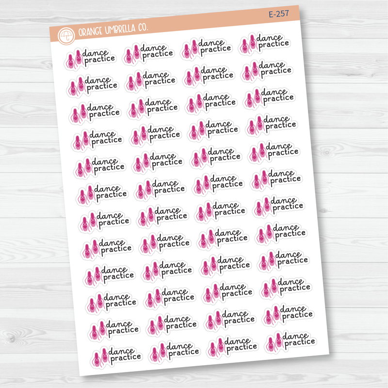 Dance Practice Event Shoes Icon Planner Stickers | F16 | E-257