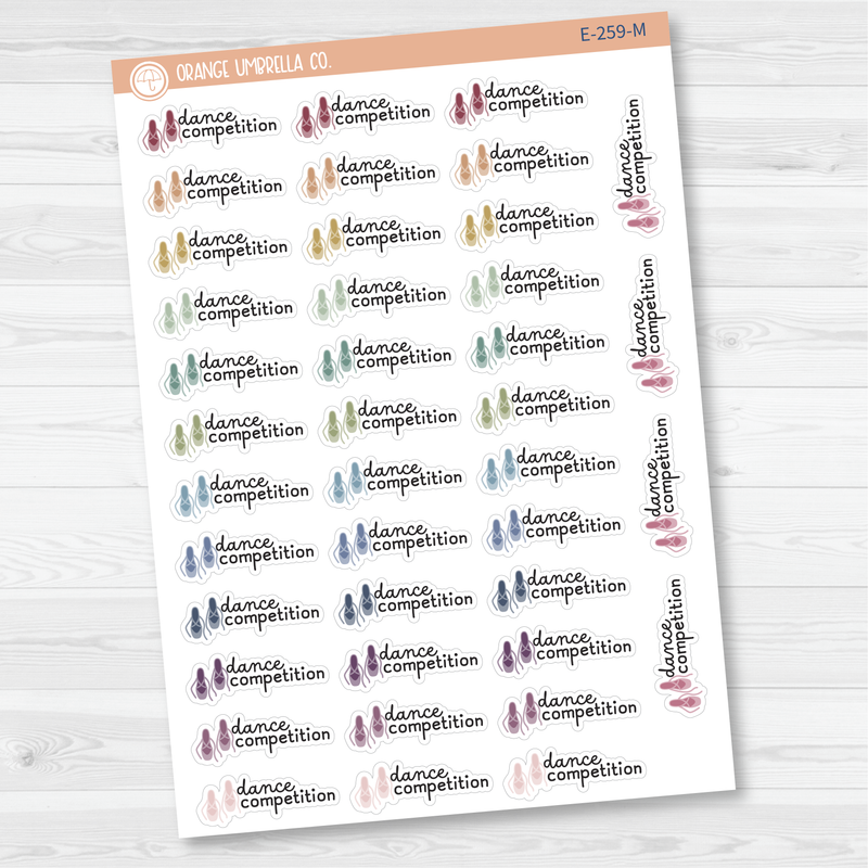 Dance Competition Event Shoes Icon Planner Stickers | F16 | E-259