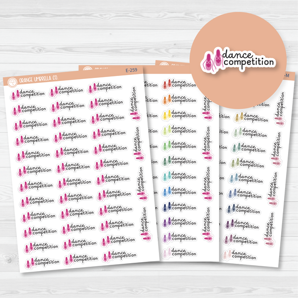 Dance Competition Event Shoes Icon Planner Stickers | F16 | E-259