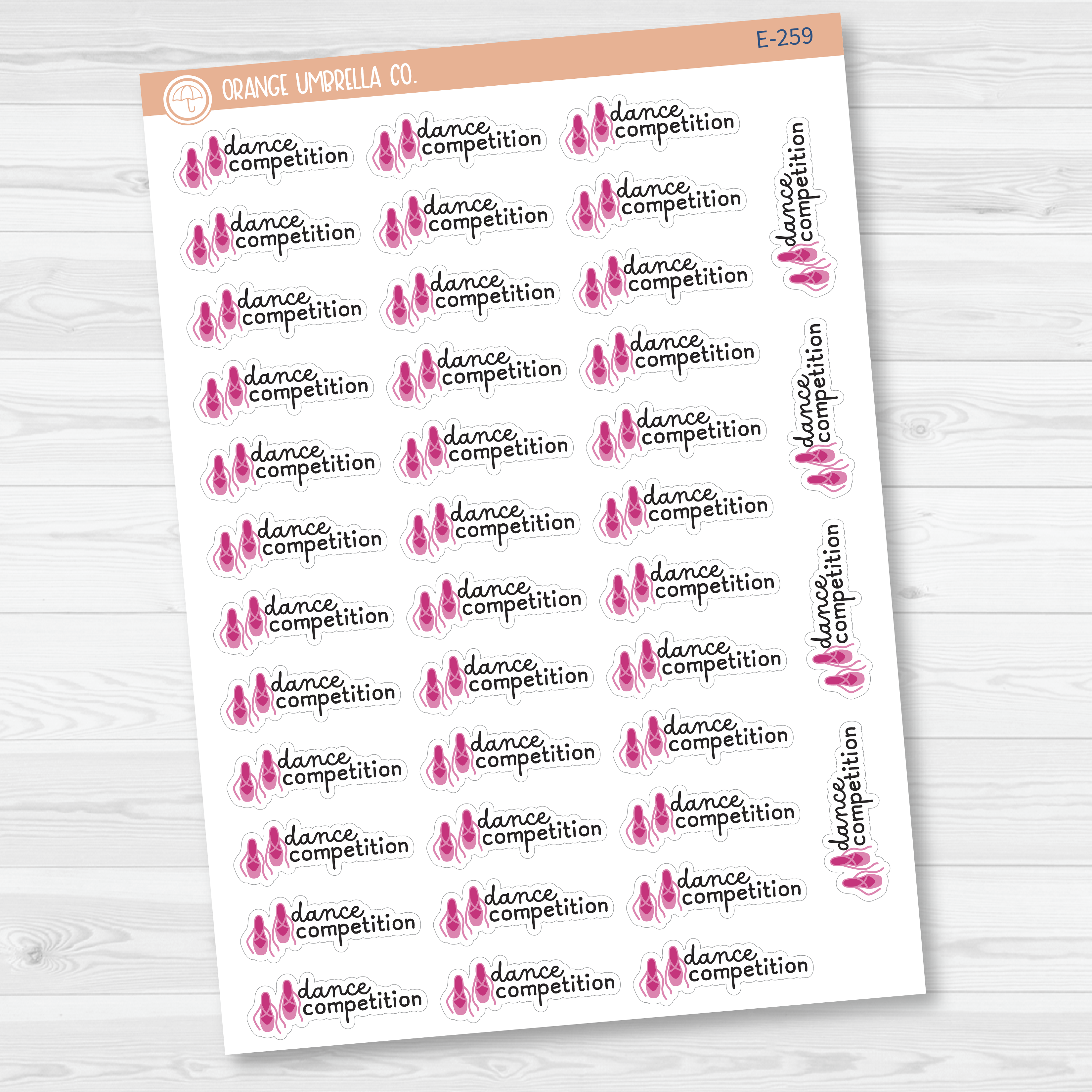 Dance Competition Event Shoes Icon Planner Stickers | F16 | E-259