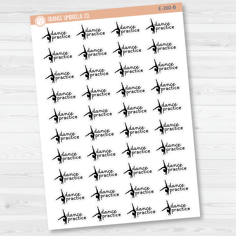 Dance Practice Event Girl Icon Planner Stickers | F16 | E-260