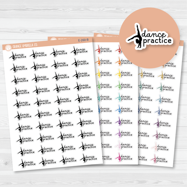 Dance Practice Event Girl Icon Planner Stickers | F16 | E-260