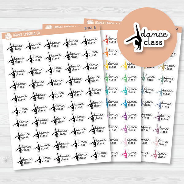 Dance Class Event Girl Icon Planner Stickers | F16 | E-261