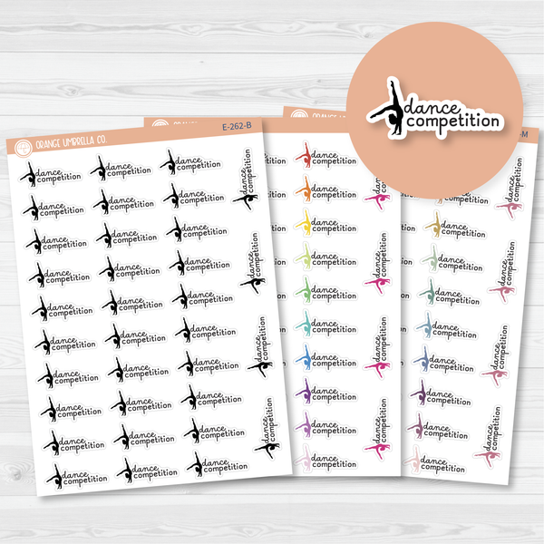 Dance Competition Event Girl Icon Planner Stickers | F16 | E-262