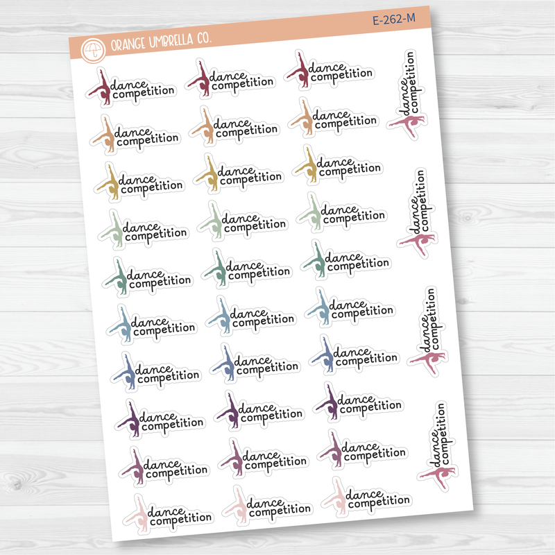 Dance Competition Event Girl Icon Planner Stickers | F16 | E-262