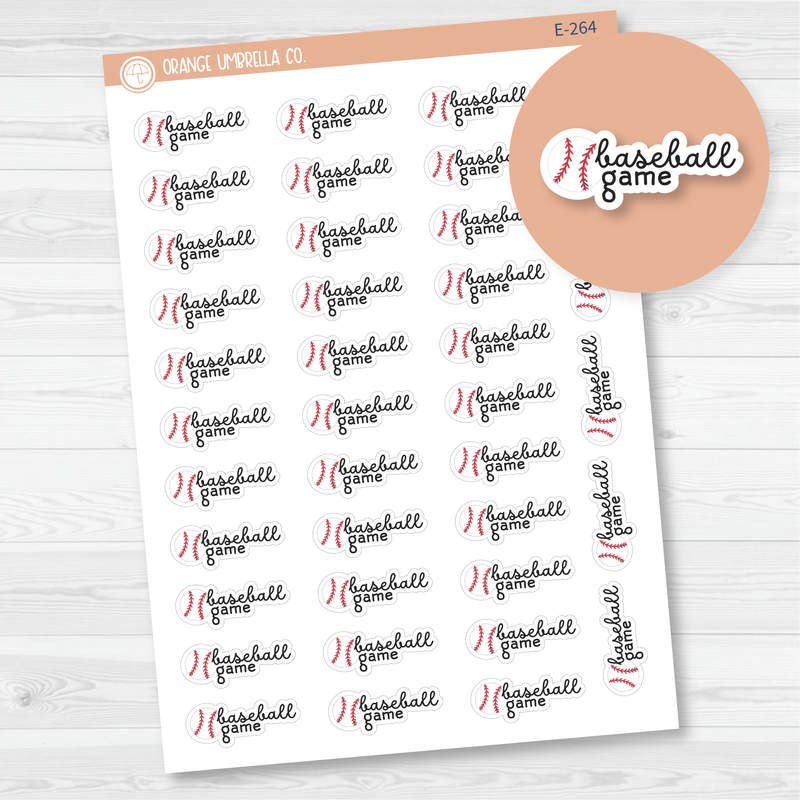 Baseball Game Event Icon Planner Stickers | F16 | E-264