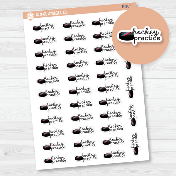 Hockey Practice Event Icon Planner Stickers | F16 | E-265