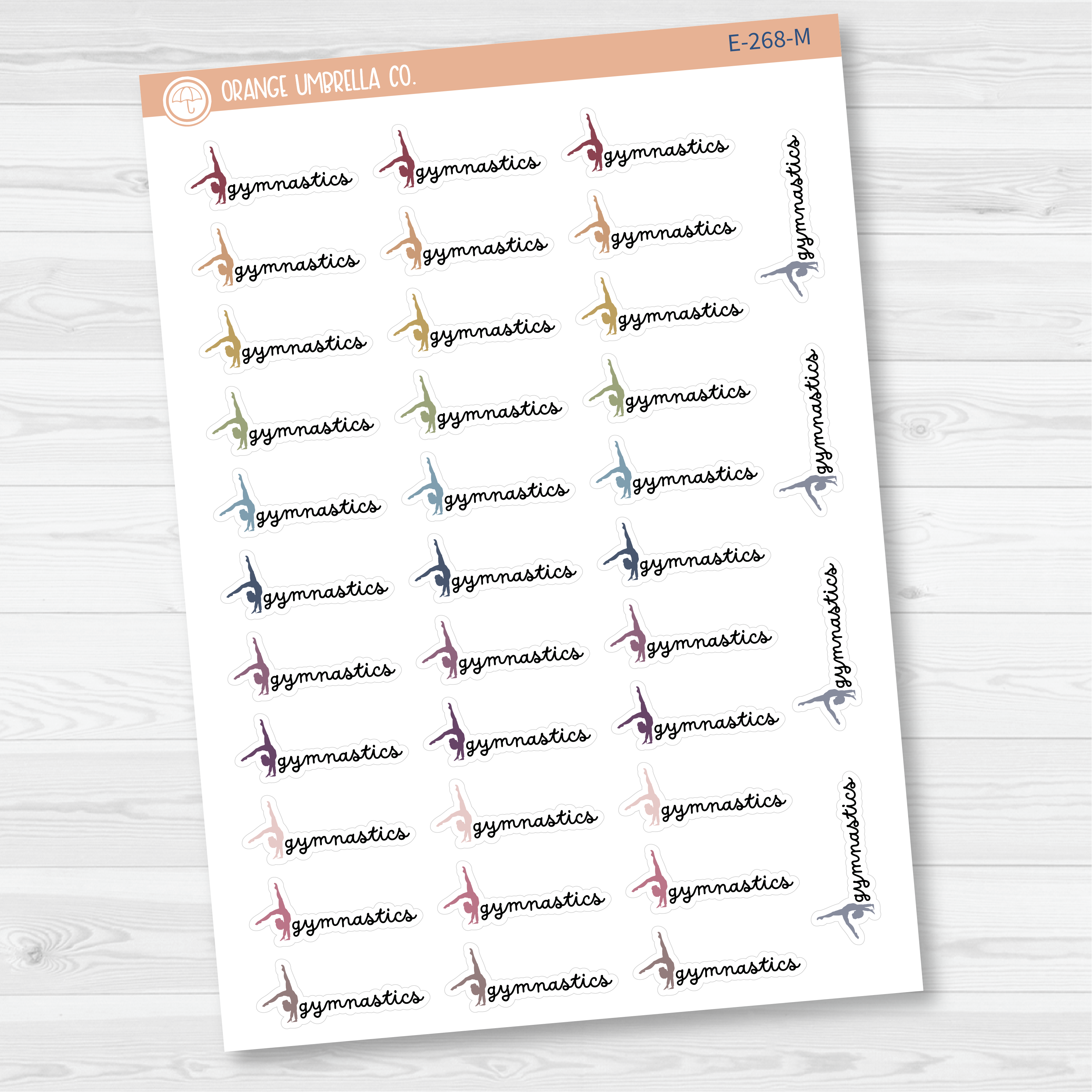 Gymnastics Icon Event Script Planner Stickers | F16 | E-268