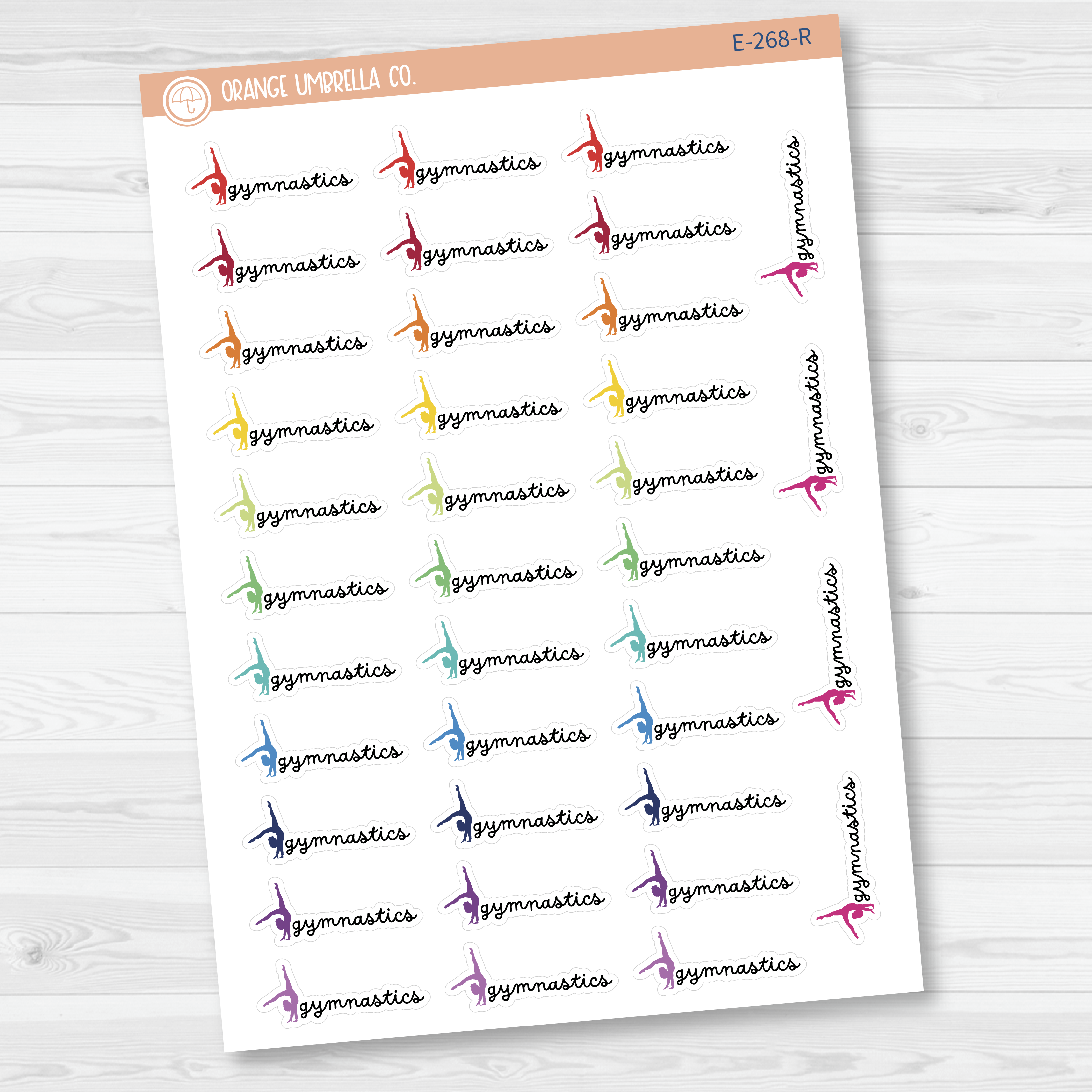 Gymnastics Icon Event Script Planner Stickers | F16 | E-268
