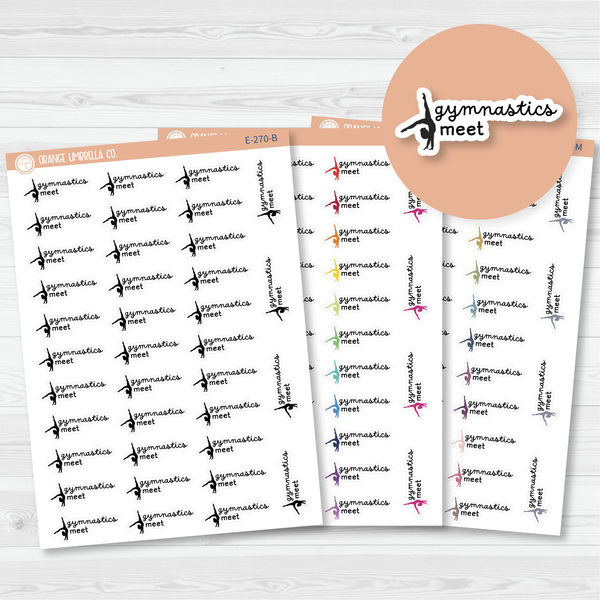 Gymnastics Meet Icon Event Script Planner Stickers | F16 | E-270