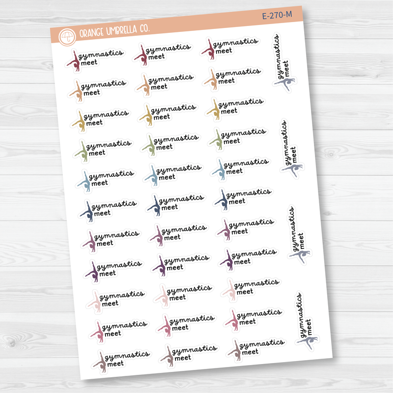 Gymnastics Meet Icon Event Script Planner Stickers | F16 | E-270