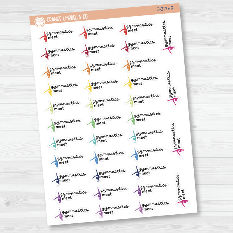 Gymnastics Meet Icon Event Script Planner Stickers | F16 | E-270