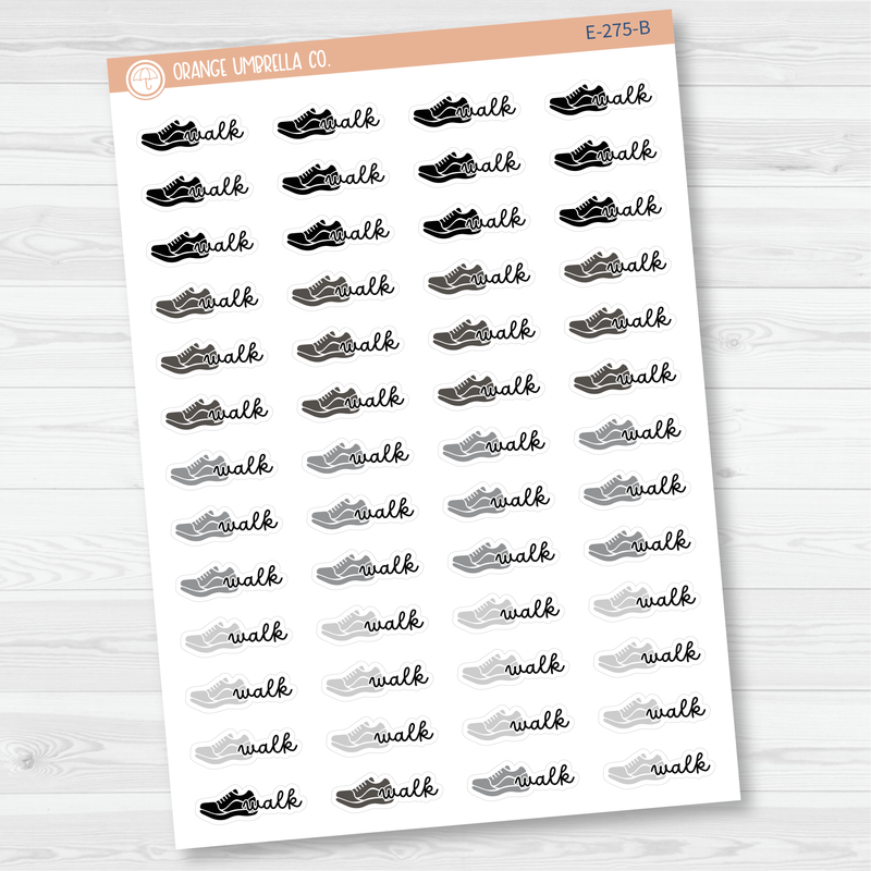 Walk Event Labels | Exercise Icon Script Planner Stickers | F16 | E-275