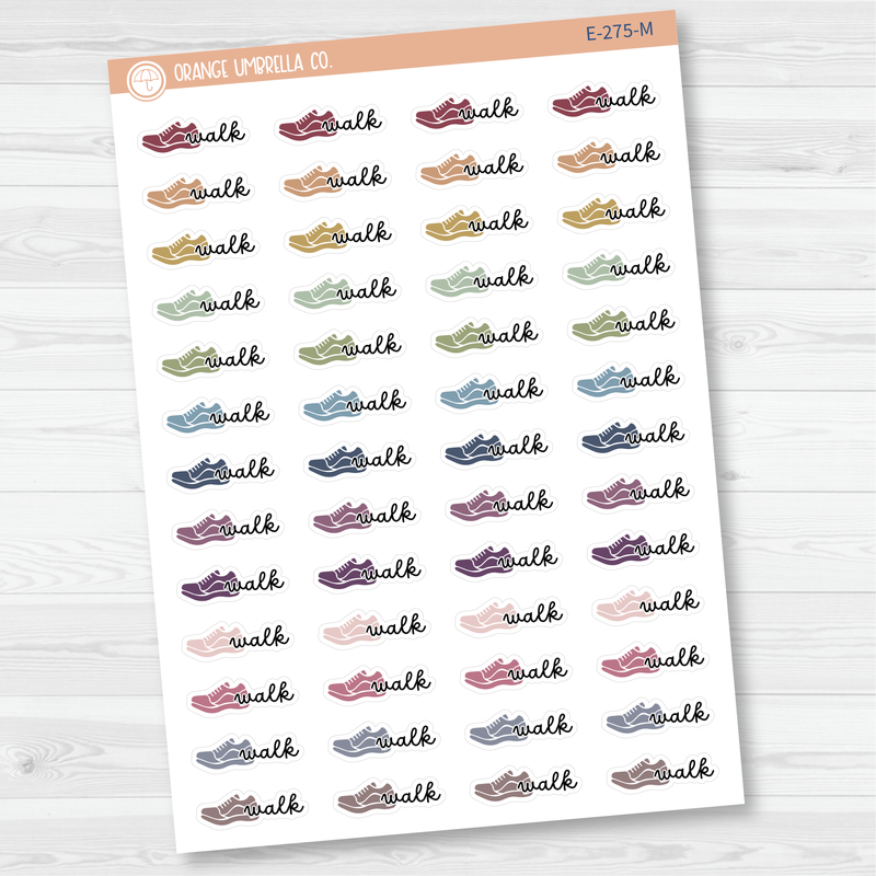 Walk Event Labels | Exercise Icon Script Planner Stickers | F16 | E-275