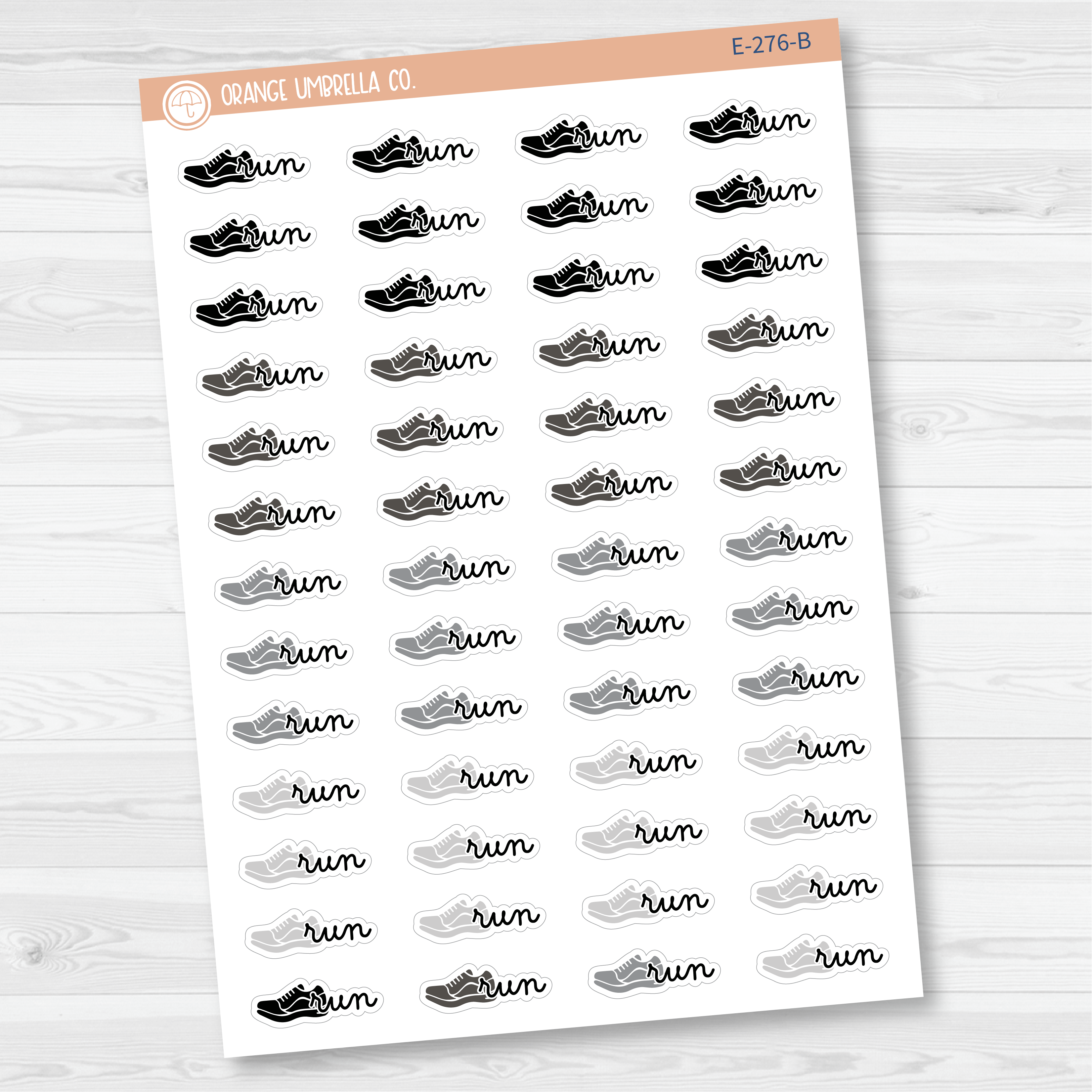 Run Event Labels | Exercise Icon Script Planner Stickers | F16 | E-276
