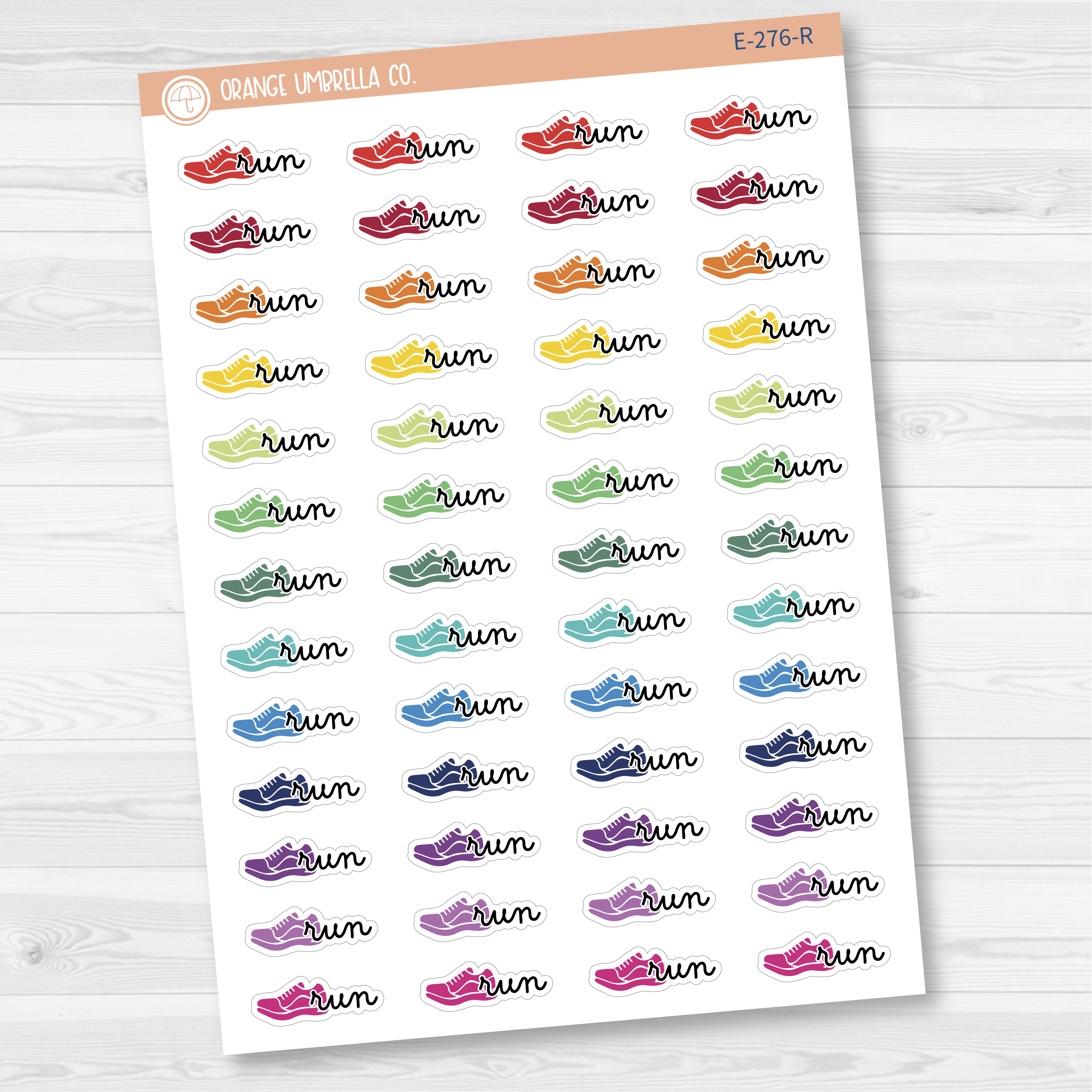 Run Event Labels | Exercise Icon Script Planner Stickers | F16 | E-276