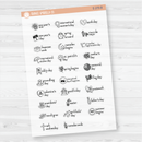 Doodle Holidays | Mini Icon & Script Planner Stickers January-June | F16 | E-279