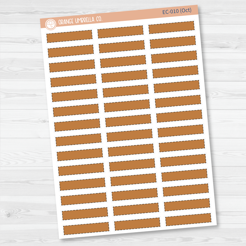 Stitched Skinny Label Planner Stickers | EC Palette July to December | EC-007-012