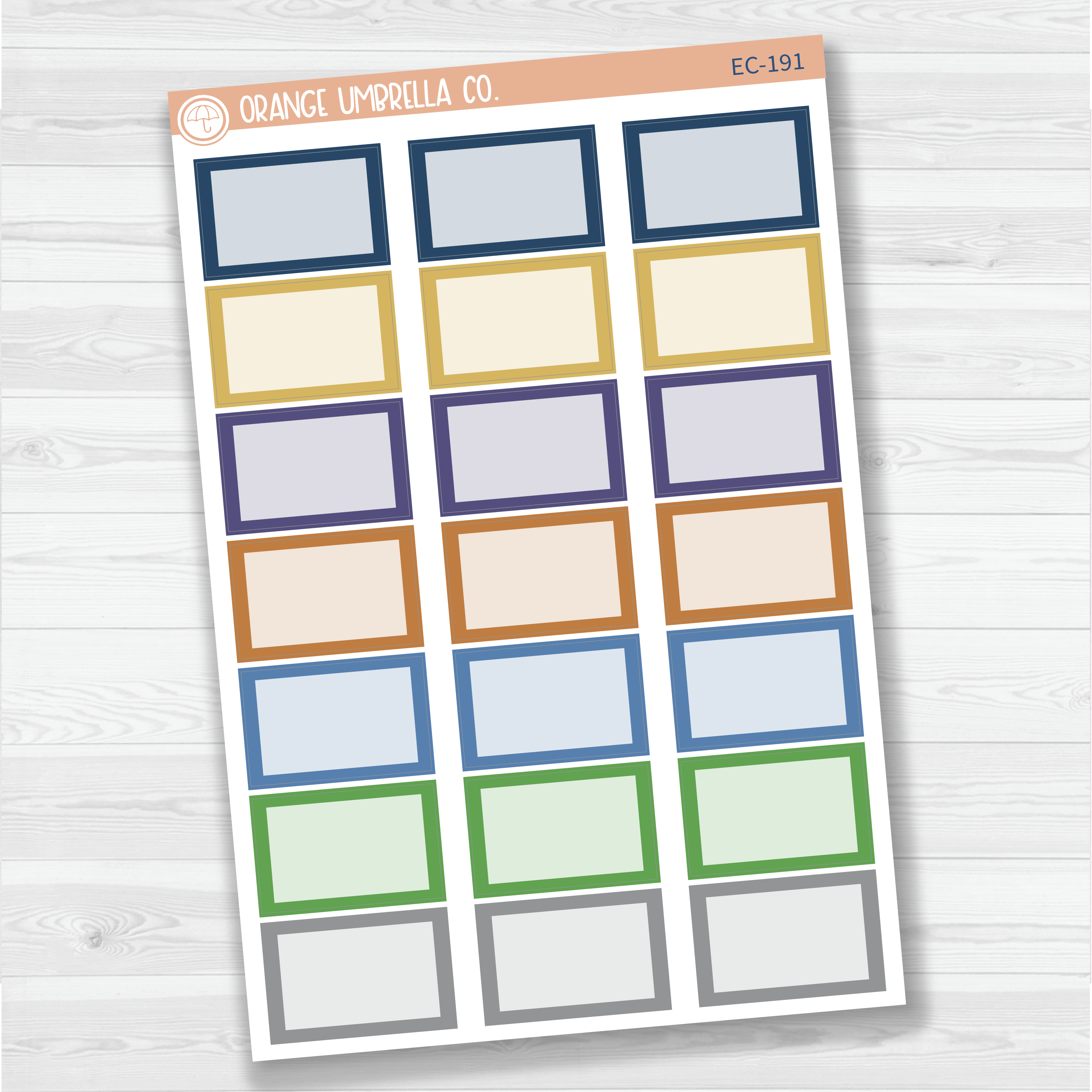 CLEARANCE | Mixed Half Box Labels Planner Stickers| Erin Condren Evolve & Hexagon Palette | 2025 & 2026 Colors | EC-122-123/191