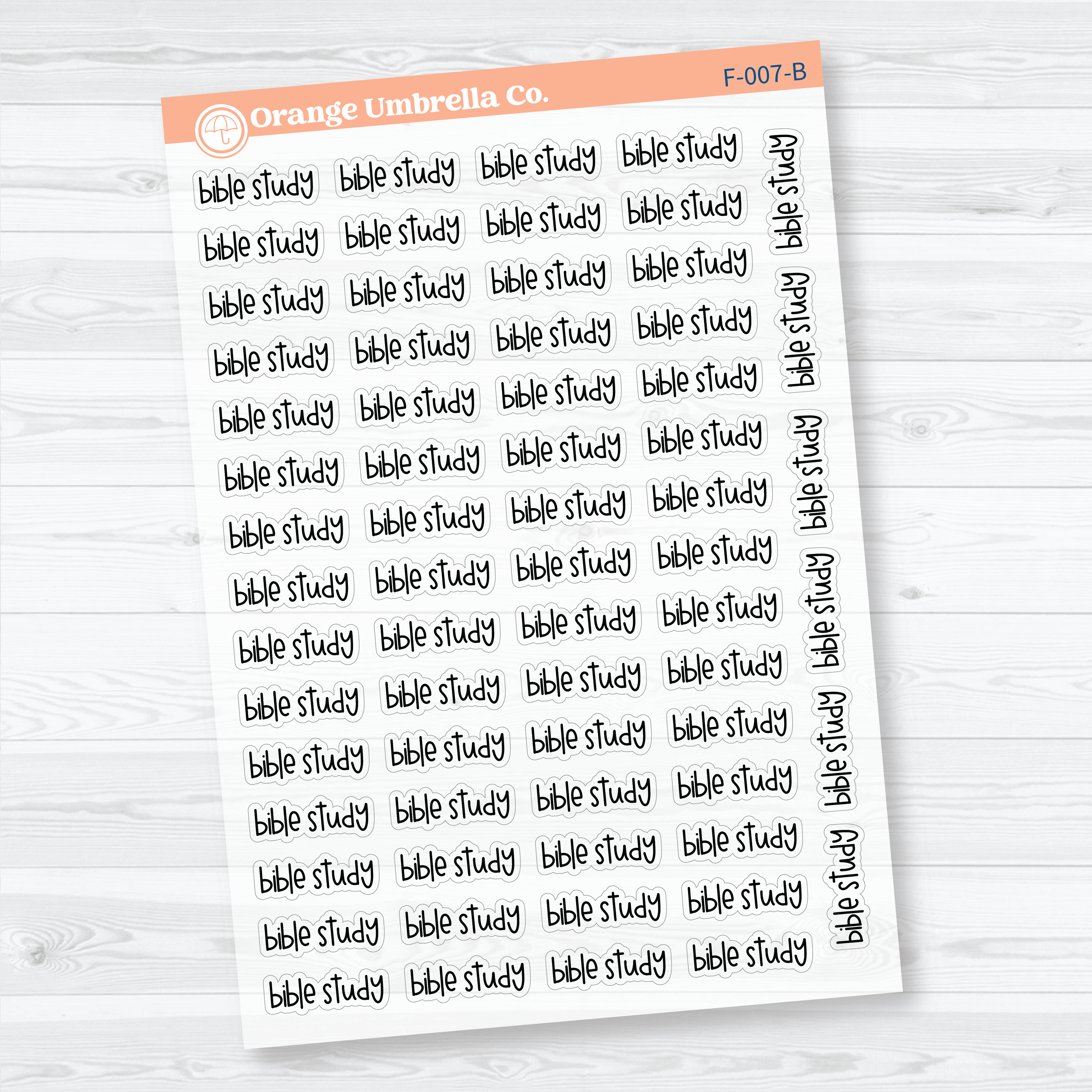 Bible Study Script Stickers | Clear Matte Faith Based Planner Stickers | F21 | F-007-CM