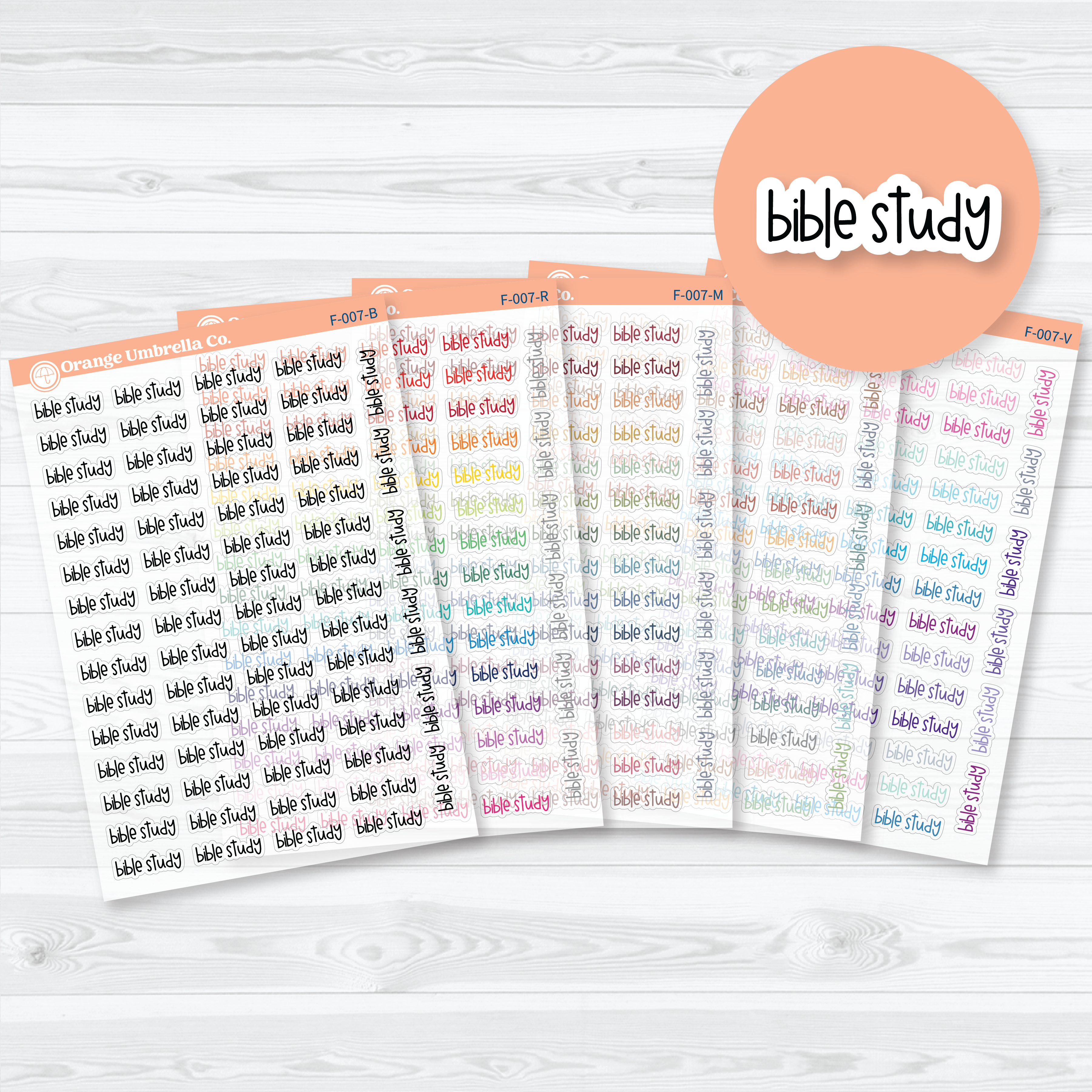 Bible Study Script Stickers | Clear Matte Faith Based Planner Stickers | F21 | F-007-CM
