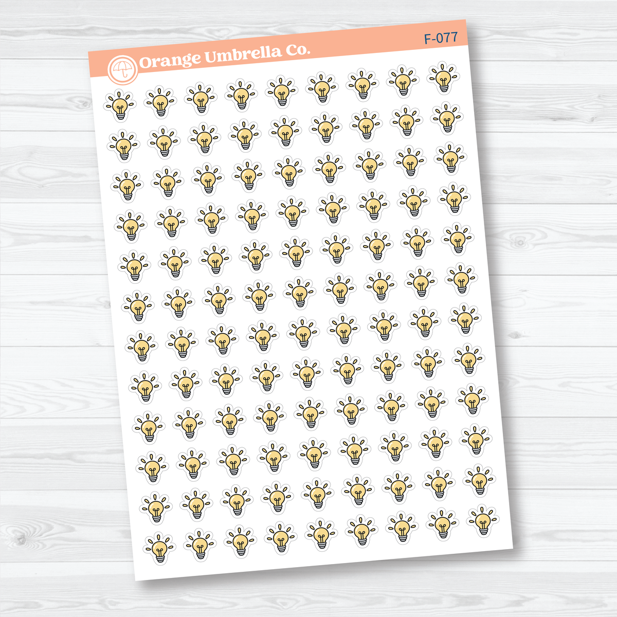 Truth or Understanding Light Bulb Icons | Faith Inductive Bible Study Planner Stickers | F-077