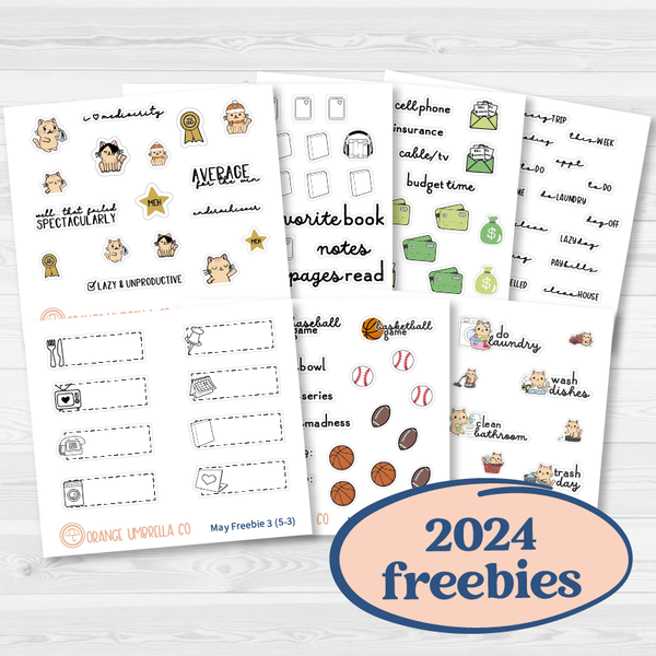 2024 Freebie Vault | Retired Planner Sticker Freebie Sheets