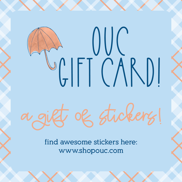 Orange Umbrella Co Planner Gift Card; E-Gift Card