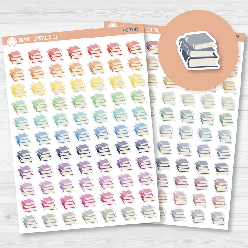 Books Icon Planner Stickers | I-001