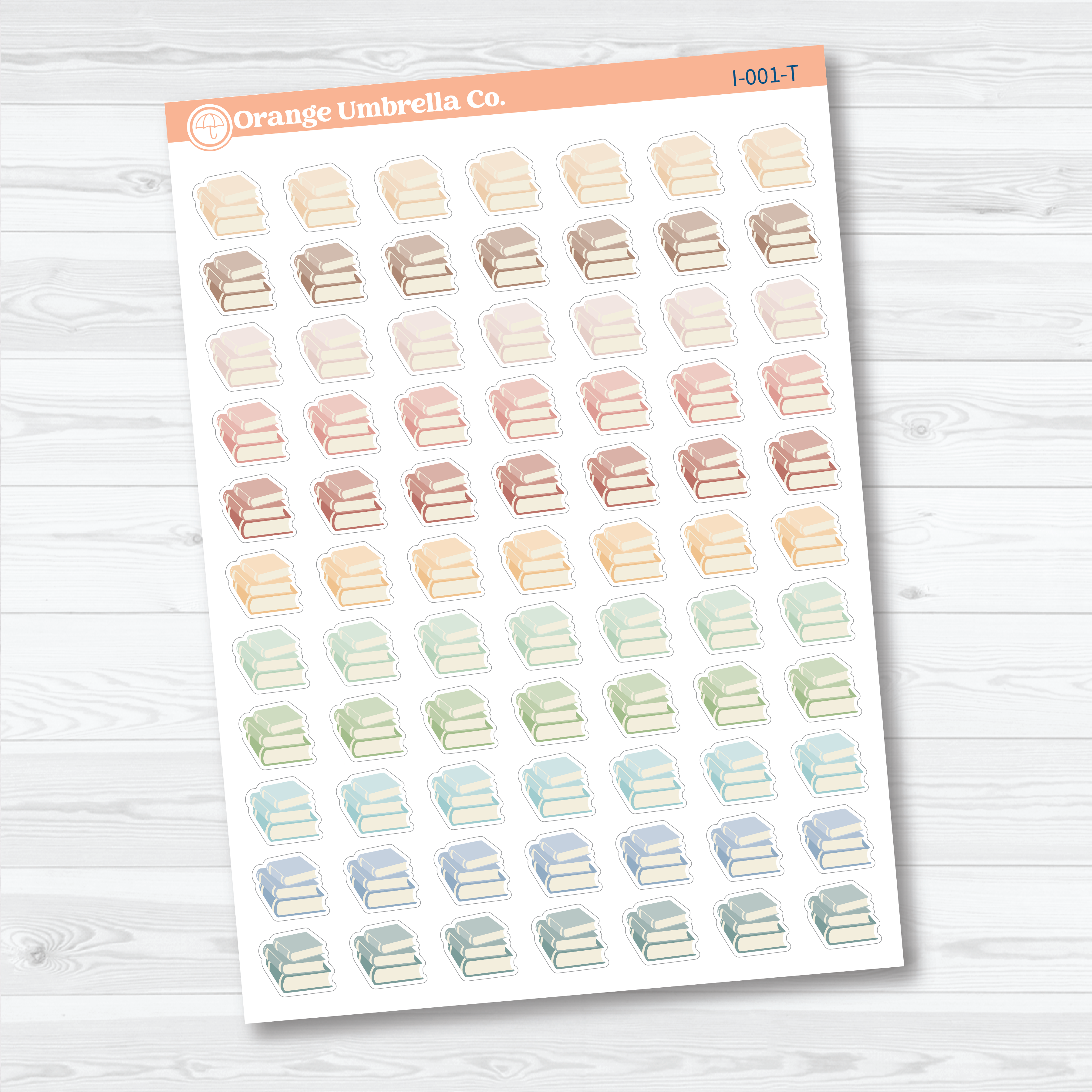 Hand Doodled Books Icon Planner Stickers | Reading & Study Planner Stickers | I-001