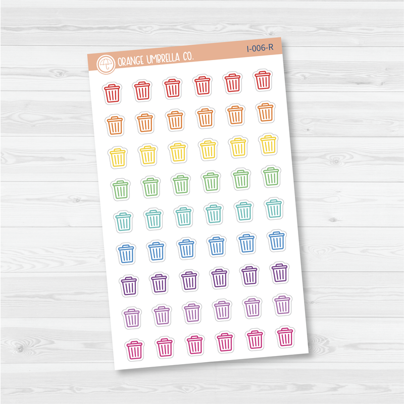 Trash Day Icon Planner Stickers | I-006