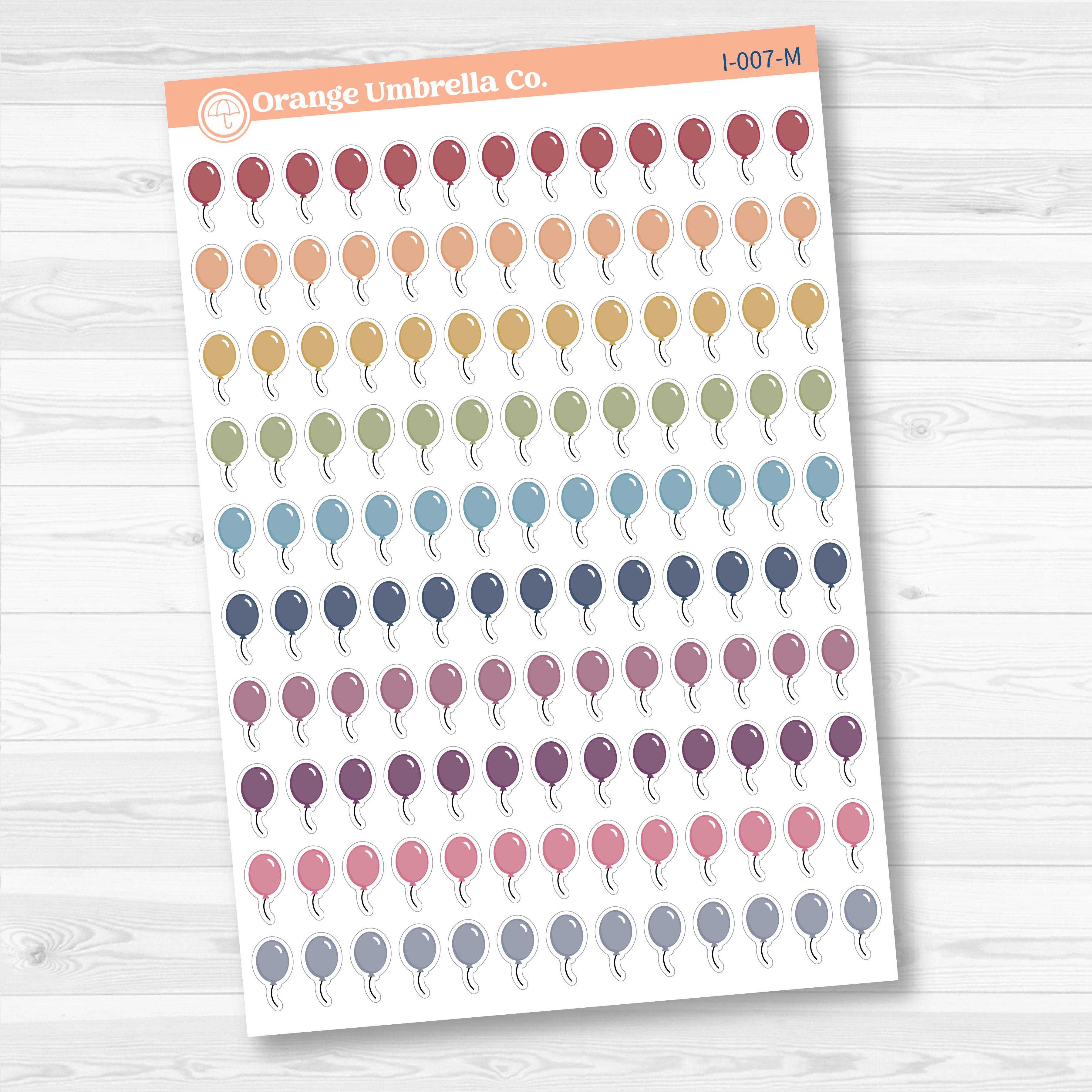 Mini Balloons Icon Planner Stickers | I-007
