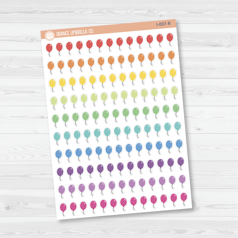 Mini Balloons Icon Planner Stickers | I-007