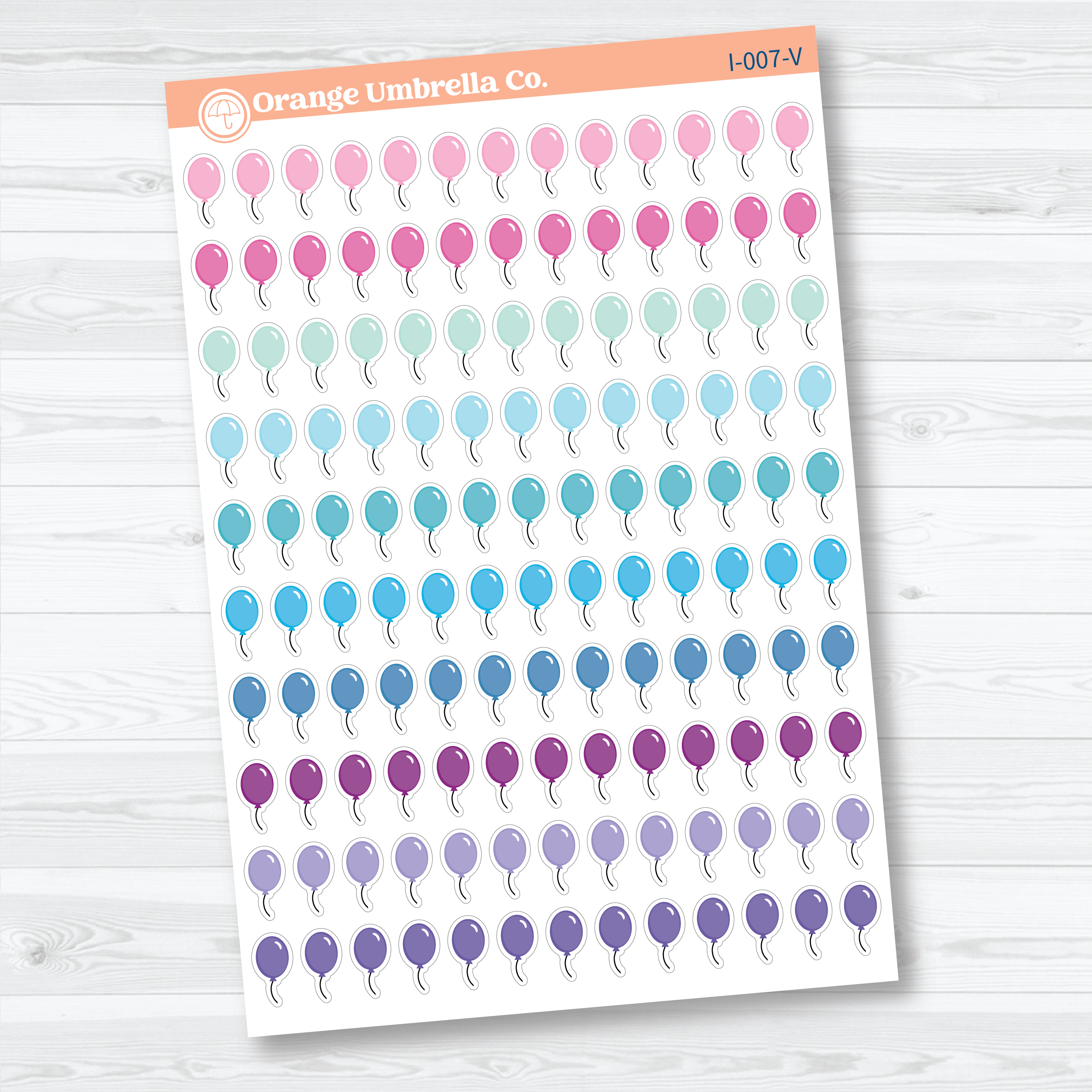 Mini Balloons Icon Planner Stickers | I-007