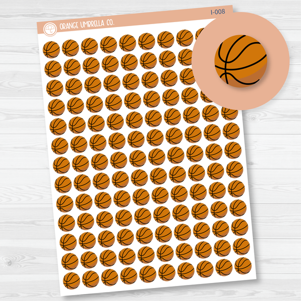 Basketball Icon Planner Stickers | I-008