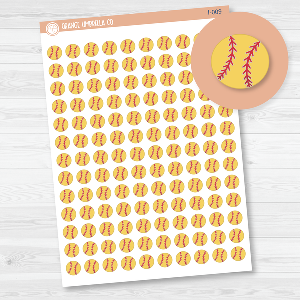 Softball Icon Planner Stickers | I-009