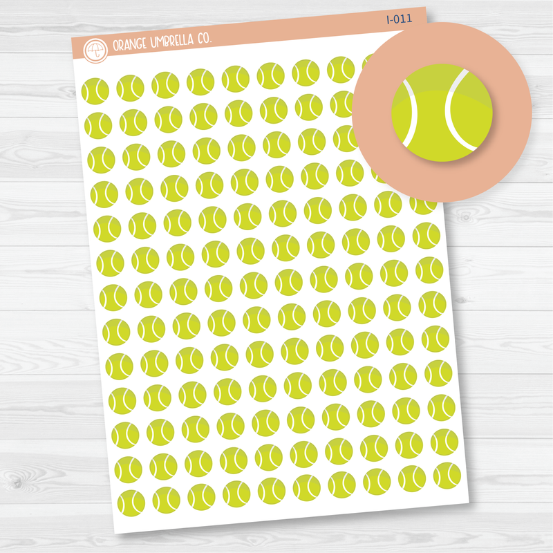 Tennis Ball Icon Planner Stickers | I-011