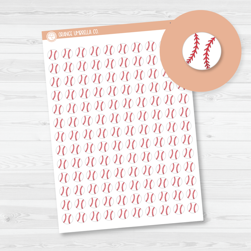 Baseball Icon Planner Stickers | I-014