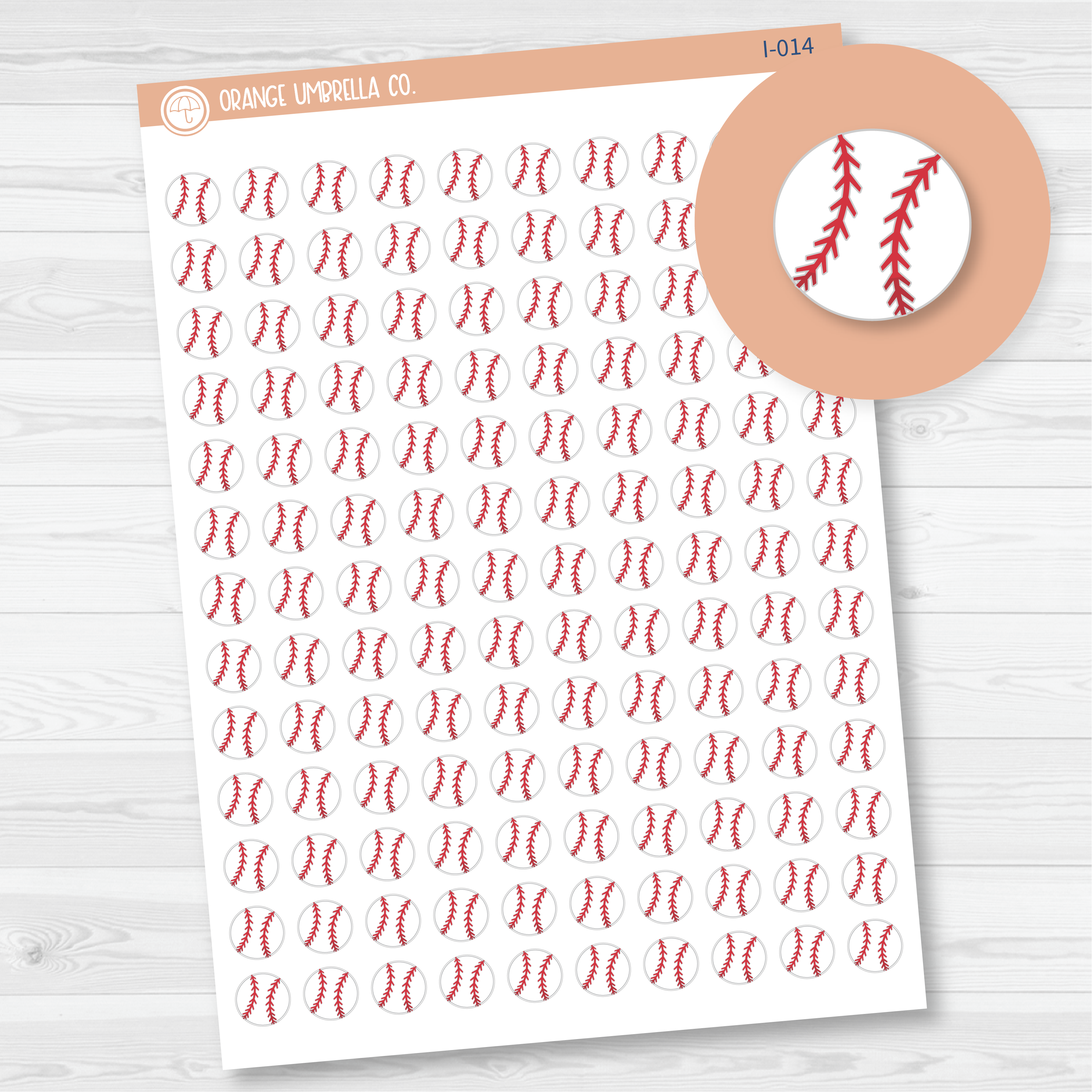 Baseball Icon Planner Stickers | I-014
