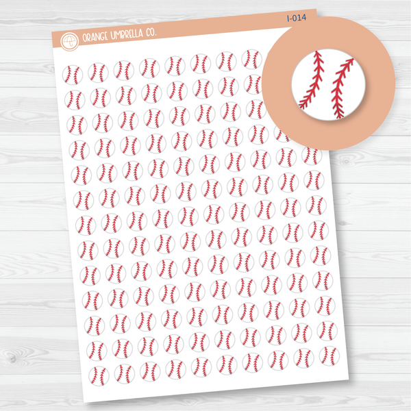 Baseball Icon Planner Stickers | I-014