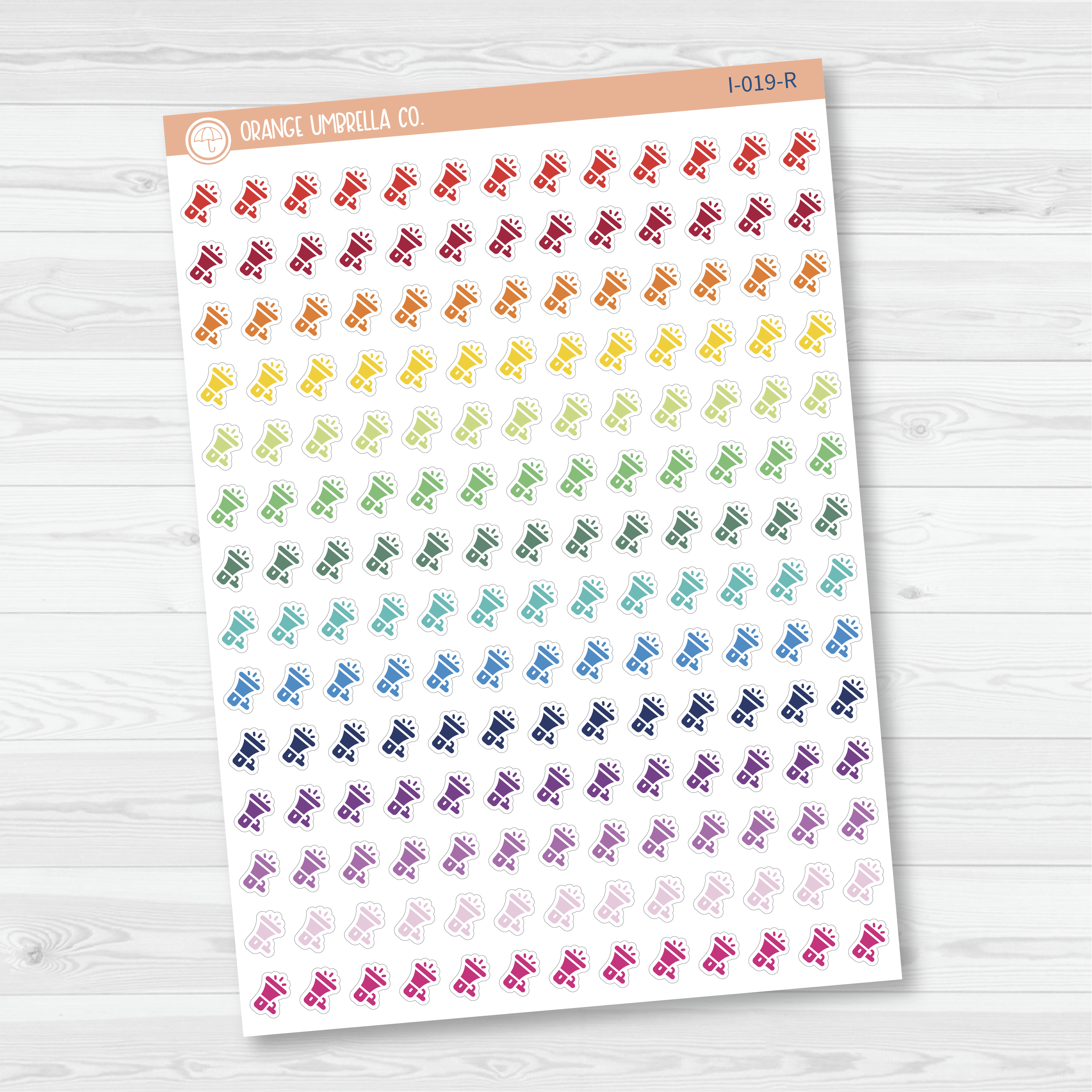 Cheer/Cheerleading Megaphone Icon Planner Stickers | I-019