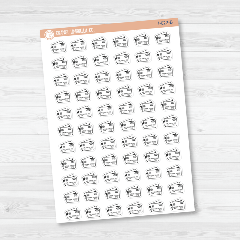Credit Card Icon Planner Stickers | I-022