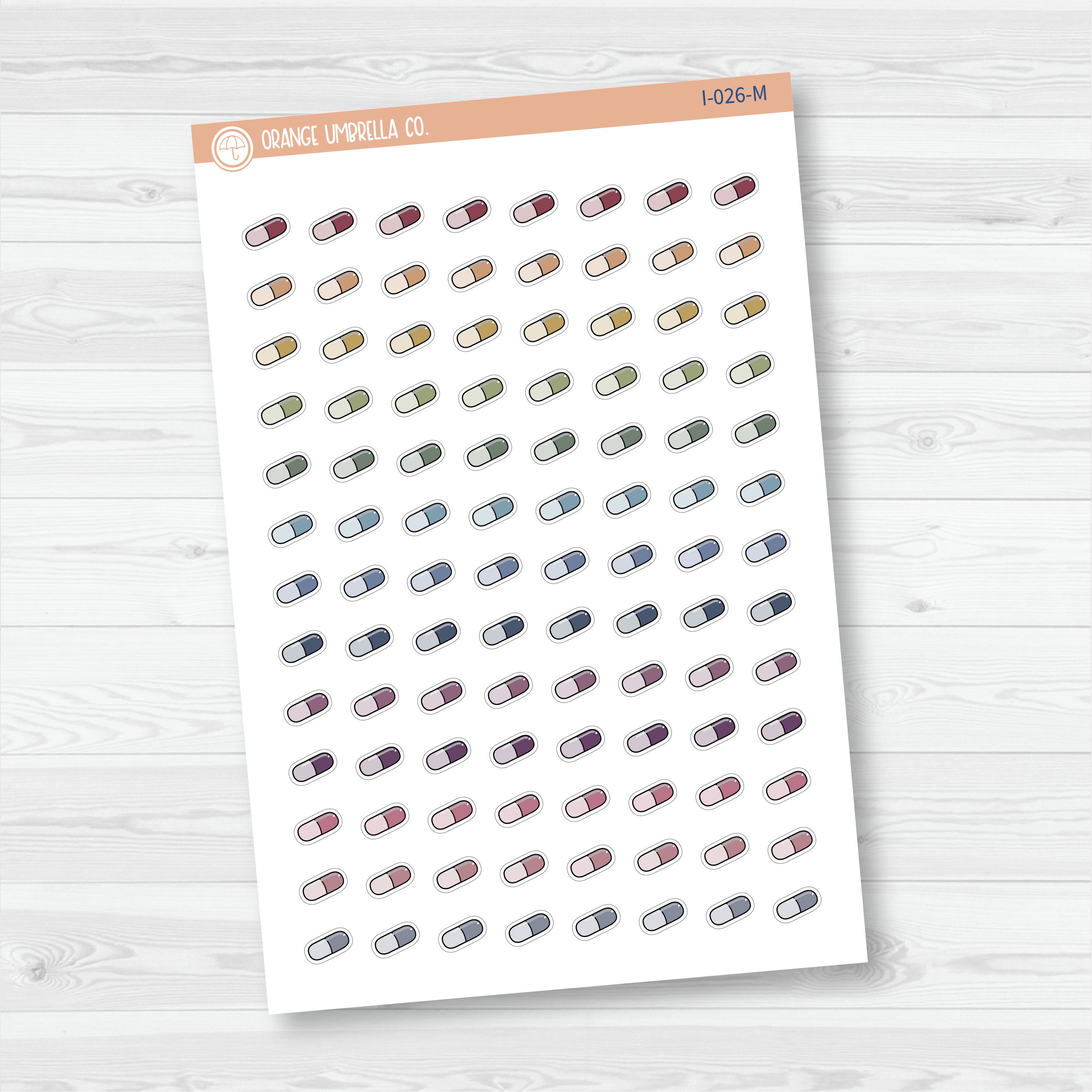 Pill Icon Planner Stickers | I-026