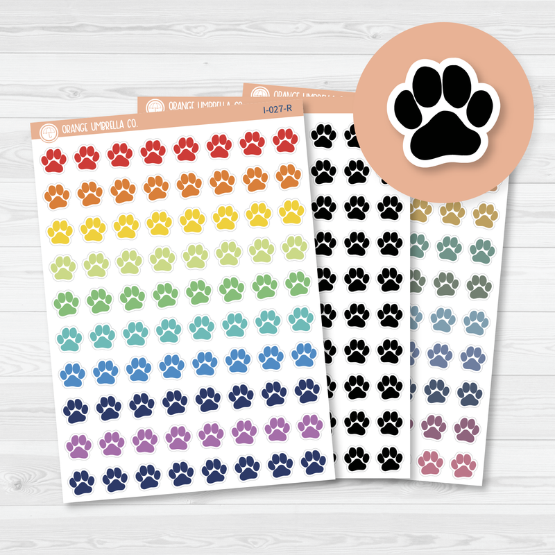 Paw Print - Small Icon Planner Stickers | I-027
