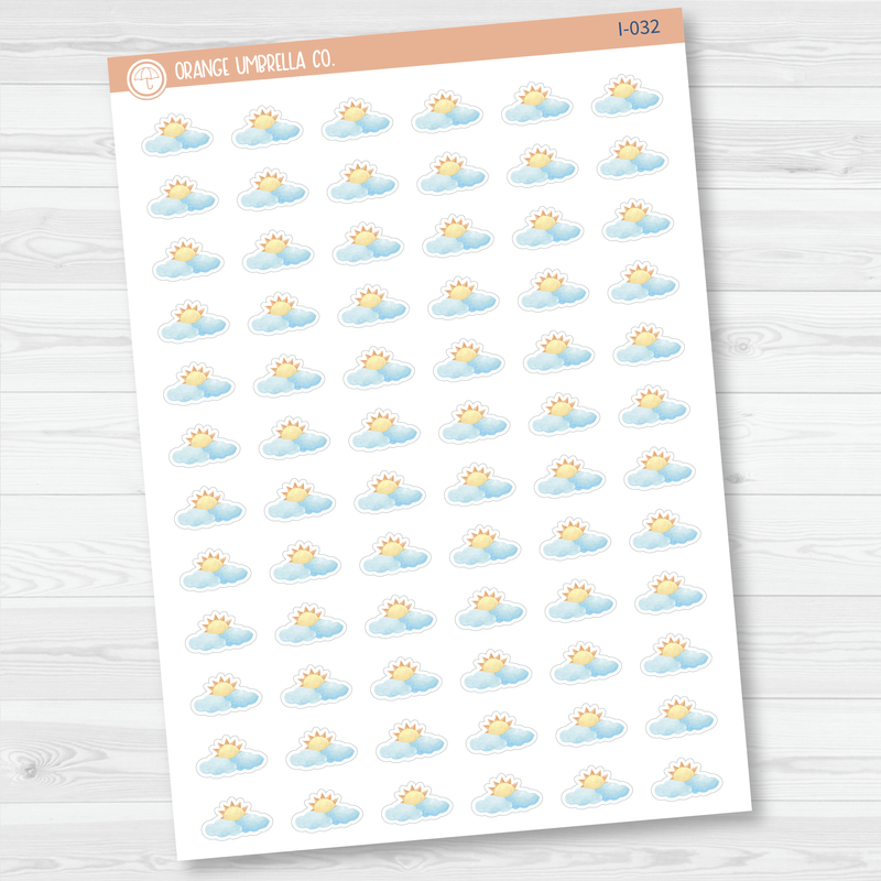 Weather Icon Planner Stickers | I-028 - I-035