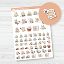 Spazz Cat Chores and Cleaning Sampler Icon Planner Stickers | I-039