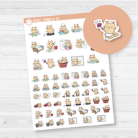 Spazz Cat Chores and Cleaning Sampler Icon Planner Stickers | I-039